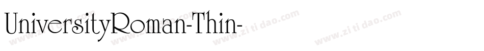UniversityRoman-Thin字体转换