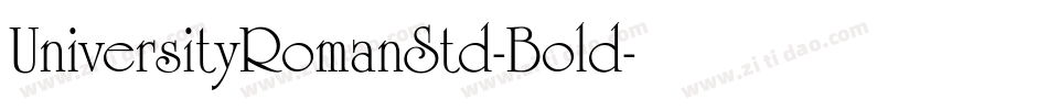 UniversityRomanStd-Bold字体转换
