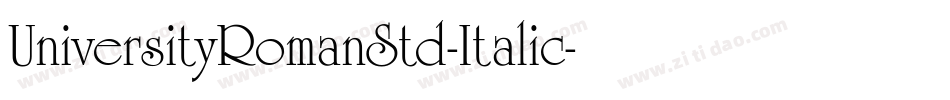 UniversityRomanStd-Italic字体转换