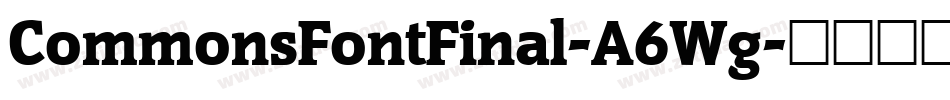 CommonsFontFinal-A6Wg字体转换