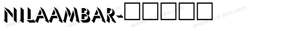NilaAmbar字体转换