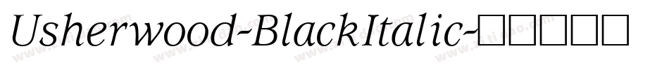 Usherwood-BlackItalic字体转换