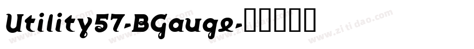 Utility57-BGauge字体转换