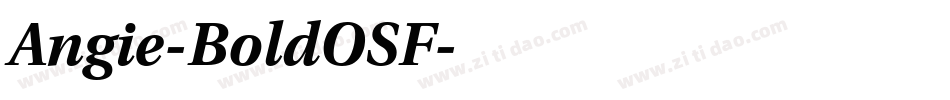 Angie-BoldOSF字体转换
