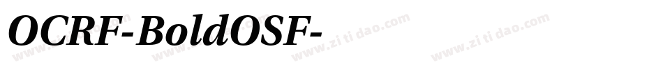 OCRF-BoldOSF字体转换