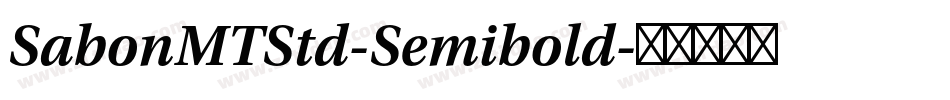 SabonMTStd-Semibold字体转换