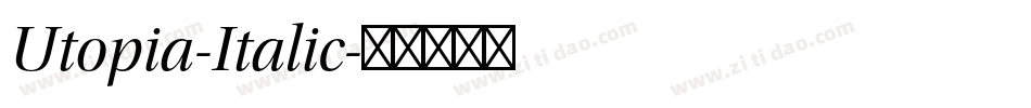Utopia-Italic字体转换