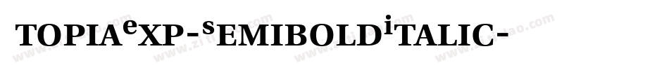 UtopiaExp-SemiboldItalic字体转换
