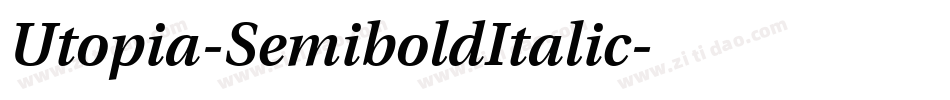 Utopia-SemiboldItalic字体转换