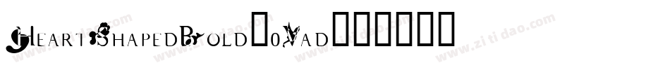 HeartShapedBold-0Vad字体转换