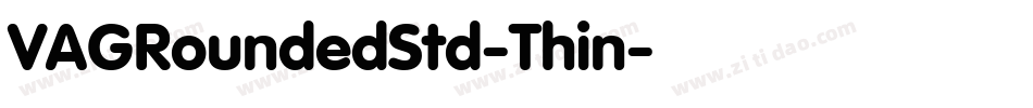 VAGRoundedStd-Thin字体转换