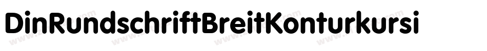 DinRundschriftBreitKonturkursiv-W9eO字体转换
