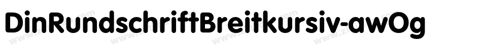 DinRundschriftBreitkursiv-awOg字体转换
