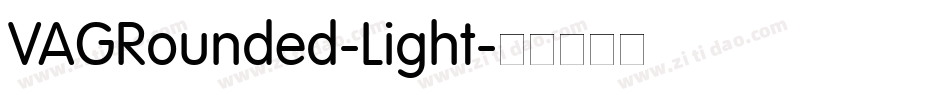 VAGRounded-Light字体转换
