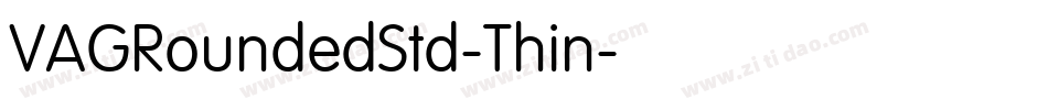 VAGRoundedStd-Thin字体转换