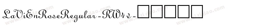 LaViEnRoseRegular-RW4v字体转换