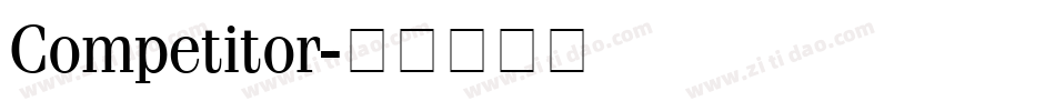 Competitor字体转换