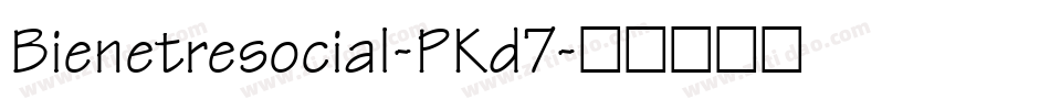Bienetresocial-PKd7字体转换
