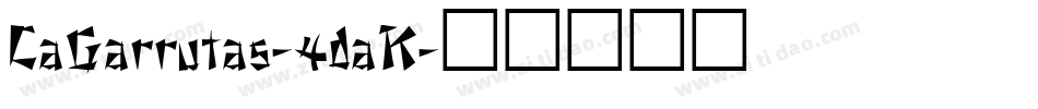 CaGarrutas-4daK字体转换