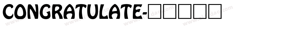 congratulate字体转换