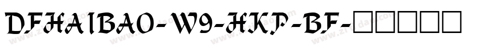 DFHaiBao-W9-HKP-BF字体转换
