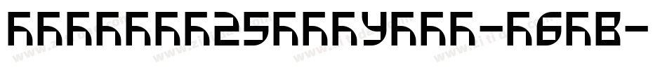 Notalot25Regular-B6GV字体转换