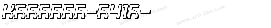 Kehdrai-n41g字体转换
