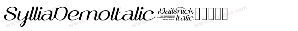 SylliaDemoItalic字体转换