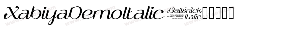 XabiyaDemoItalic字体转换