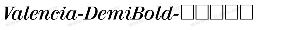 Valencia-DemiBold字体转换
