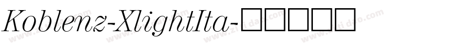Koblenz-XlightIta字体转换