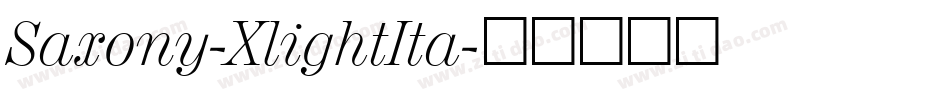Saxony-XlightIta字体转换