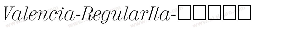 Valencia-RegularIta字体转换