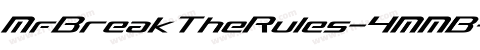 MfBreakTheRules-4MMB字体转换