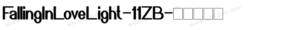 FallingInLoveLight-11ZB字体转换