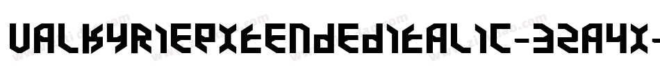 ValkyrieExtendedItalic-3za4X字体转换