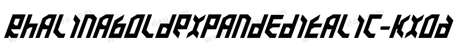 RhalinaBoldExpandedItalic-KxoA字体转换 RhalinaBoldExpandedItalic-KxoA字体转换