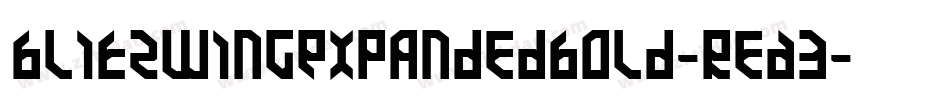BlitzwingExpandedBold-ReA3字体转换