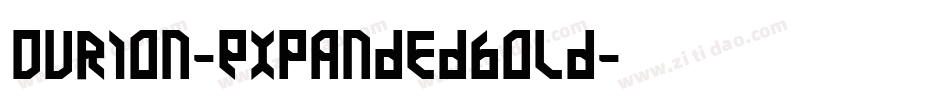 Durion-ExpandedBold字体转换