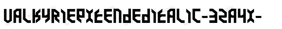 ValkyrieExtendedItalic-3za4X字体转换