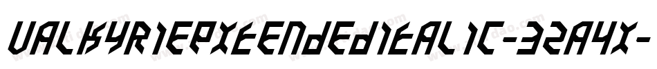 ValkyrieExtendedItalic-3za4X字体转换