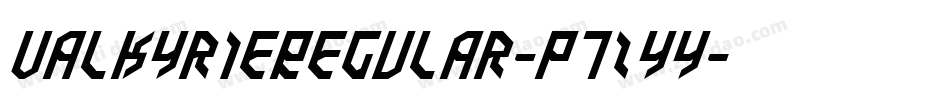 ValkyrieRegular-p7ZYy字体转换
