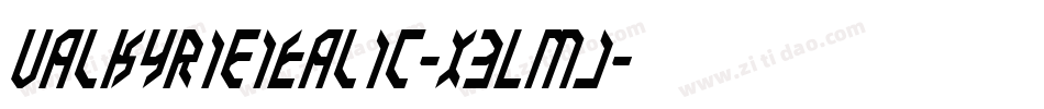 ValkyrieItalic-x3Lmj字体转换