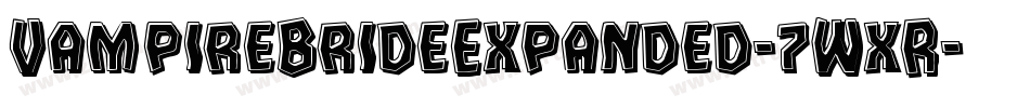 VampireBrideExpanded-7WxR字体转换 VampireBrideExpanded-7WxR字体转换