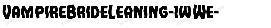 VampireBrideLeaning-1wWe字体转换