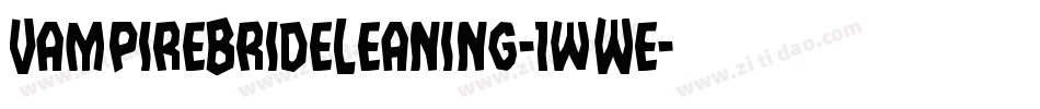 VampireBrideLeaning-1wWe字体转换