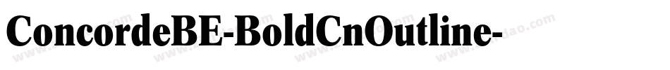 ConcordeBE-BoldCnOutline字体转换