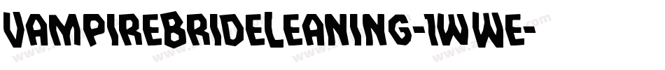 VampireBrideLeaning-1wWe字体转换