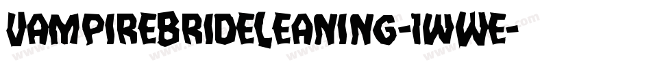 VampireBrideLeaning-1wWe字体转换