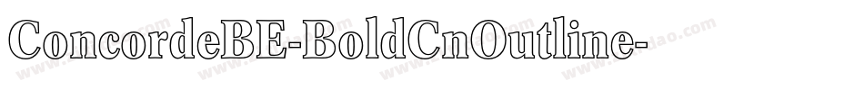 ConcordeBE-BoldCnOutline字体转换